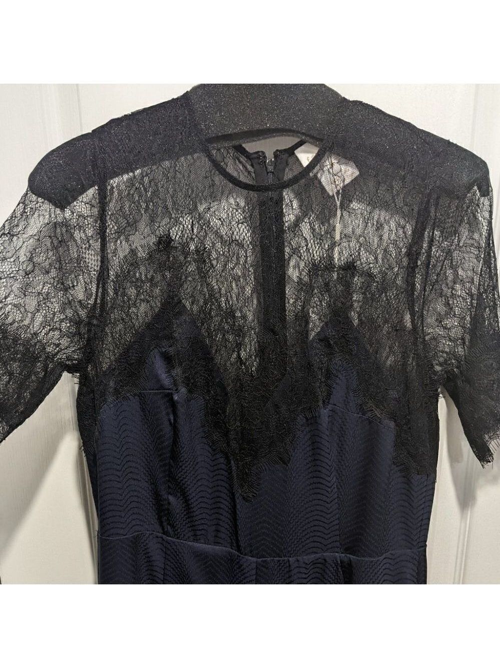 Nwt Foxiedox | Nixie Lace Wide Leg Illusion Neck Jumpsuit - Picture 8 of 15